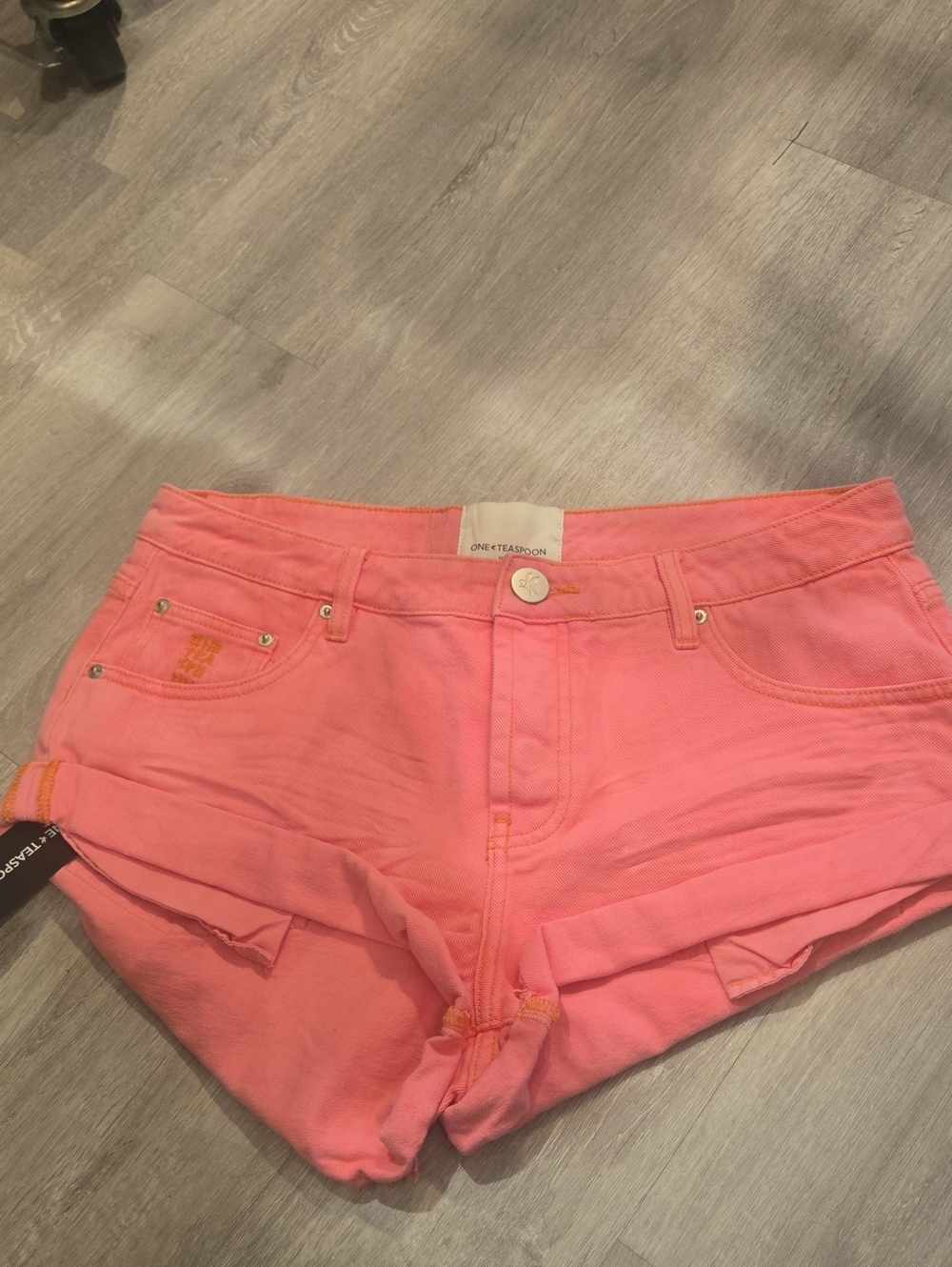 One Teaspoon Bandits Denim Shorts - Pink Kiss